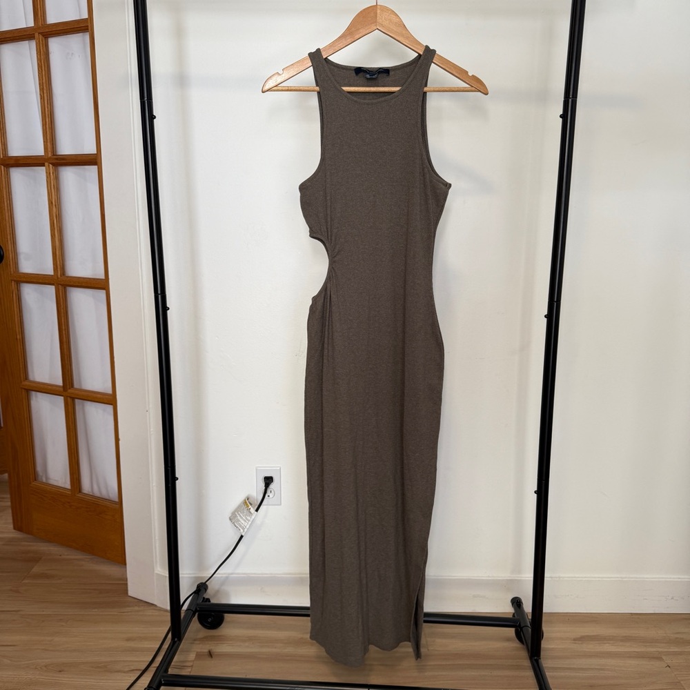 French Connection Bodycon Midi Dress with Cutout